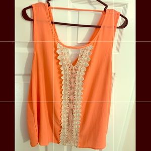 Laced Coral Top!